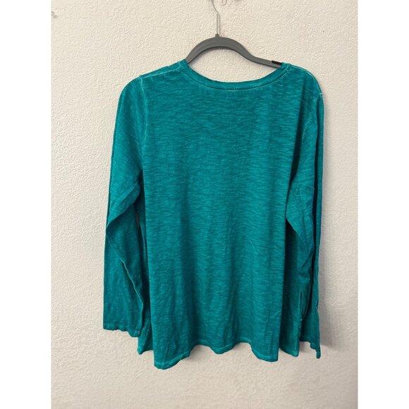Logo Lori Goldstein Womens Teal Long-Sleeve Knit Top Lightweight Casual size XL - Picture 2 of 7